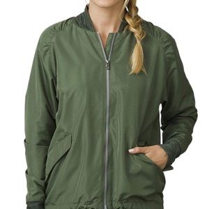 Prana bomber jacket green quick dry